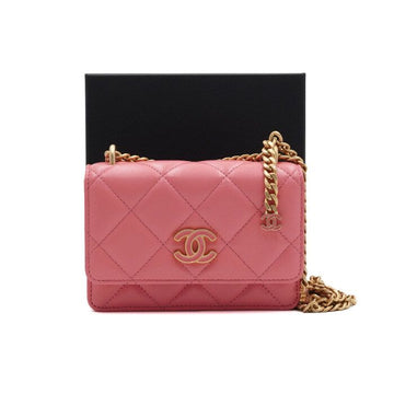 CHANEL Mini Flap Schultertasche mit goldener Kette AP2635 22 Saison in Pink 152315879