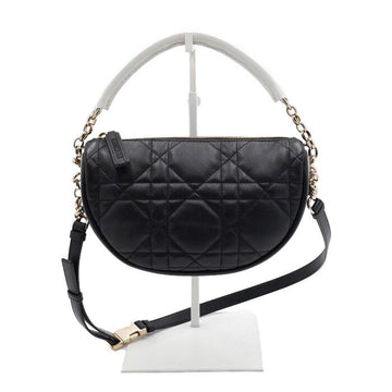 DIOR ブラックラムスキンVIBEホーボーショルダーバッグ兼クロスボディバッグ aa56790 152315929