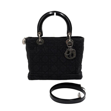 DIOR ブラックヴィンテージナイロンレディミディアムトートバッグ兼ショルダーバッグ aa56252 152315944