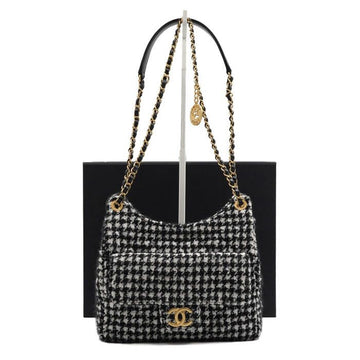 CHANEL Tweed Hobo Chain Shoulder Bag and Crossbody Bag 4322 152315992