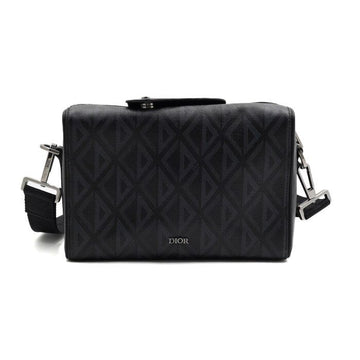 DIOR Schwarze CD Diamant Canvas Lingo 22 Herren Schulter- und Umhängetasche 1ADPO249CDP 152316121