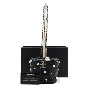 CHANEL ドローストリング ミニ バケット ゴールド チェーン クロスバック aa53457 152316129