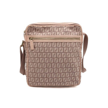 FENDI 8BT099 Damen Messenger Schultertasche aus Canvas mit Logo in Pink 152316157