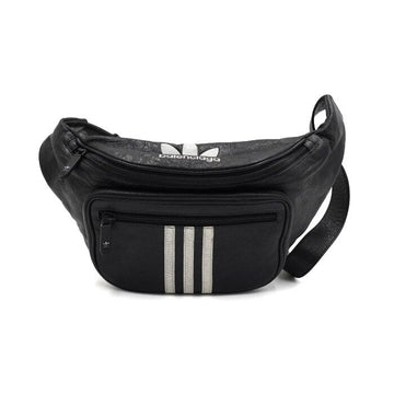 Balenciaga Black Lambskin Three Stripe Sling Bag Belt Bag Crossbody AA55345 152316208