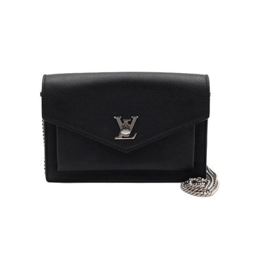LOUIS VUITTON M63471 Schwarze Leder Pouch Mylockme Chain Mini Damen Crossbody Bag 55412 152316210