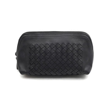 Bottega Veneta Black Intrecciato Napa Cosmetic Small Pouch Bag aa53085 152316247