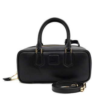 MIU MIU Schwarze Leder Arcadia Große Tote- und Schultertasche 5BB148 152316276