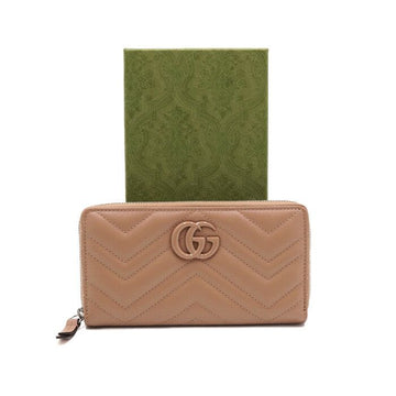 Gucci Beige GG Marmont Zip Women’s Long Wallet 443123 152316471
