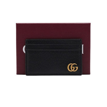 Gucci Black Leather GG Marmont Card Case Wallet 657588 152316521