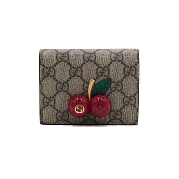 GUCCI GG Supreme Canvas Damenbörse mit Kirschen 476050 152316526