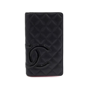 CHANEL Clutch A26717 Schwarz CC Lammleder Damen Geldbörse 152316585