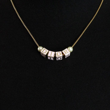 DIOR D-Dice パール ゴールド レディース ネックレス aa55474 152316693
