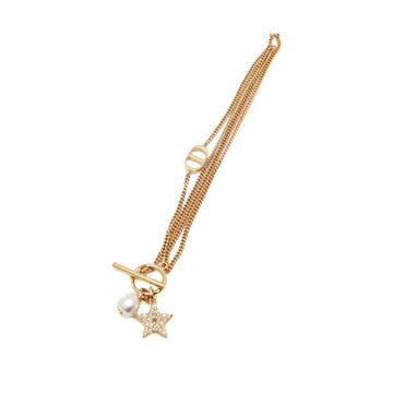 DIOR CD Kristall Stern Goldfinish Metall Damenarmband aa60322 152316707