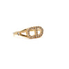 Dior Clair D Lune Gold Finish Metal CD Crystal Ring 10 aa58655 152316817 [P]