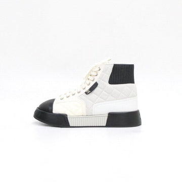CHANEL Goatskin Fabric High-Top Women's Sneakers G39754 152316818