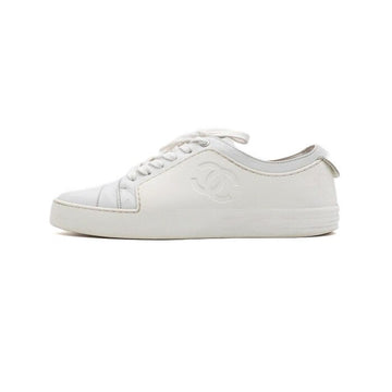 CHANEL G32719 Damen Sneakers aus Kalbsleder in Weiß 152316870
