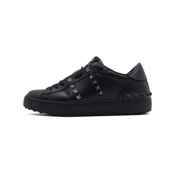 Valentino Black Leather Rockstud Untitled Women's Sneakers AA58020 152316935