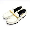 Gucci White Leather Chain Women's Loafers 645445 152316961 [P]