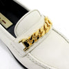 Gucci White Leather Chain Women's Loafers 645445 152316961 [P]