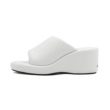 BALENCIAGA 694082 ホワイト ロゴ ウェッジ ミュール レディース サンダル 53812 152316991