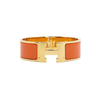 HERMES CLIC Clac H イエローゴールドメッキ ブレスレット GM レディース aa54183 152317017