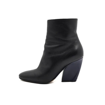 Dior Black Leather Silver CD Logo Women's Ankle Boots aa54297 152317111