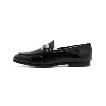 GUCCI 786016 ブラック グロス エナメル ゴールド ホースビット ジョーダン レディース ローファー aa55526 152317126