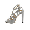 JIMMY CHOO Graue Glitzer Damen Sandalen aa53501 152317202 [P]