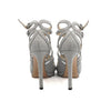 JIMMY CHOO Graue Glitzer Damen Sandalen aa53501 152317202 [P]