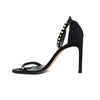 Stuart Weitzman Black Suede Gold Studded Women's Sandals 73999 152317221 [P]