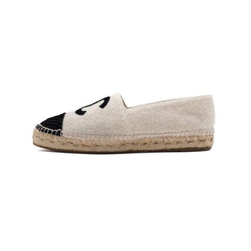 CHANEL G29762 CC Logo Tweed Espadrille Frauen Slip-On Sneakers 152317231