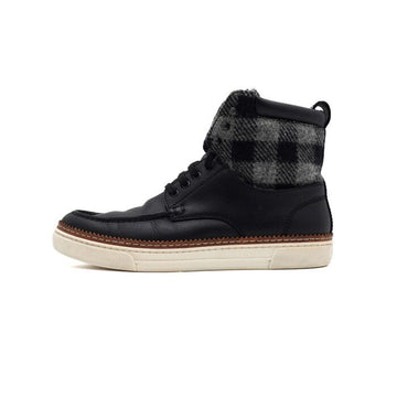 Louis Vuitton Black Leather Wool Damier Pattern High-Top Men's Sneakers aa59763 152317299