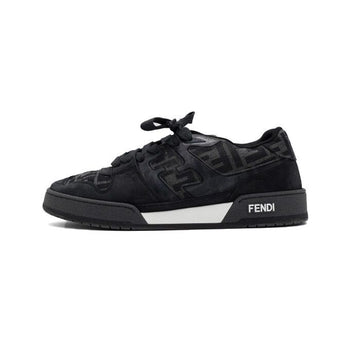 Fendi Black FF Logo Jacquard Suede Sneakers 7E1688 152317330