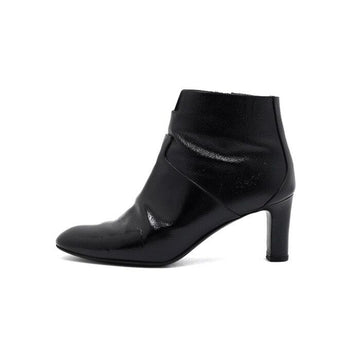 HERMES Schwarze Lackleder Damen Stiefeletten 57013 152317387