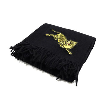 KENZO Schwarzer Wolle Sprungtiger Schal 54158 152317411