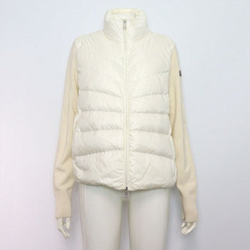 MONCLER ホワイトロゴ グースダウン 24シーズン レディース トリコット カーディガン ジャケット 9B00024 152317479