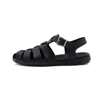 PRADA Fisherman-Sandalen mit dreieckigem Logo in Schwarz 2X3119 152317504
