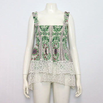 TORY BURCH 100% シルク マルチカラー フラワー 女性 ノースリーブ タンクトップ aa58012 152317514