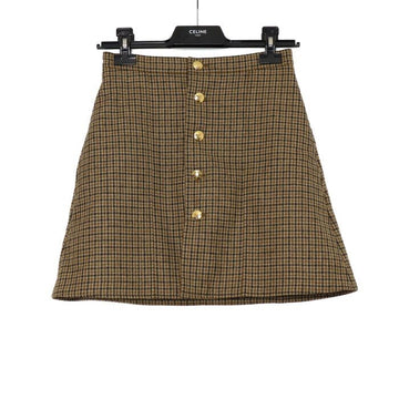 CELINE Karierte Rock mit Logo-Button aa58836 152317546