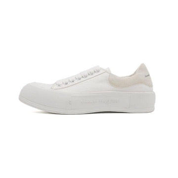 Alexander McQueen White Deck Lace-Up Plimsoll Men's Sneakers 654594 152317598