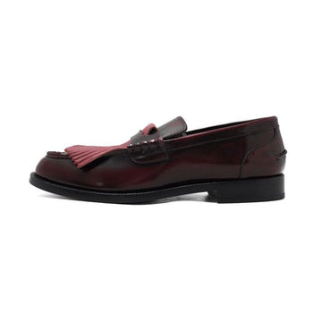 BURBERRY Burgunder Leder BEDMOORE Fransen Herren Slipper 4069398 152317602