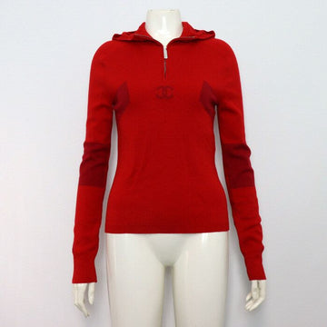 CHANEL ココネジュフードプルオーバーハーフジップニットセーター 2425シーズン 152317612