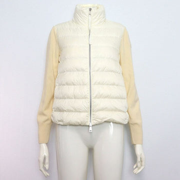 Moncler Tricot Zip Cardigan Ivory Women's Knit Padding Jacket B00030 152317646