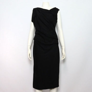 Salvatore Ferragamo Black Wool Sleeveless Women's Dress 56738 152317822