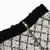 Balmain Black White Two-Tone Blended Women Mini Skirt AA58985 152317851 [P]