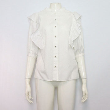 CHANEL ハーフスリーブラッフルブラウス AA59583 152317877