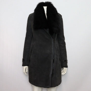 BURBERRY Grijze Lammfell Schwarze Fur Damen-Mustangjacke aa60031 152317916