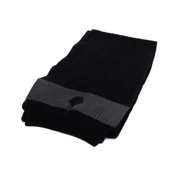 MONCLER ブラックバージンウールユニセックスマフラー 411774FQRT 152317921