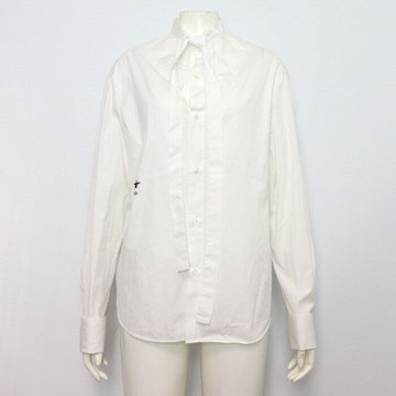 Dior Cotton Poplin Ascot Tie Bow Women Blouse Shirt 441B39A3356 152317944