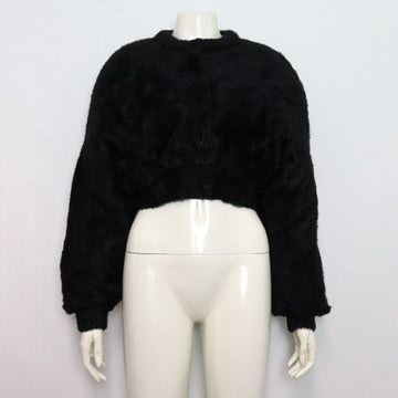 ALEXANDER WANG 4KC421 ブラック クロップ フェイクファー レディースジャケット aa57087 152317955
